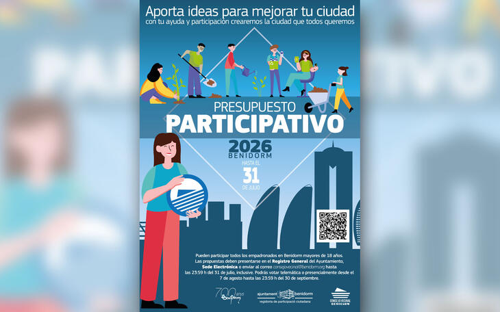 Abierto el plazo de presentación de propuestas para el Presupuesto Participativo de Benidorm para 2026